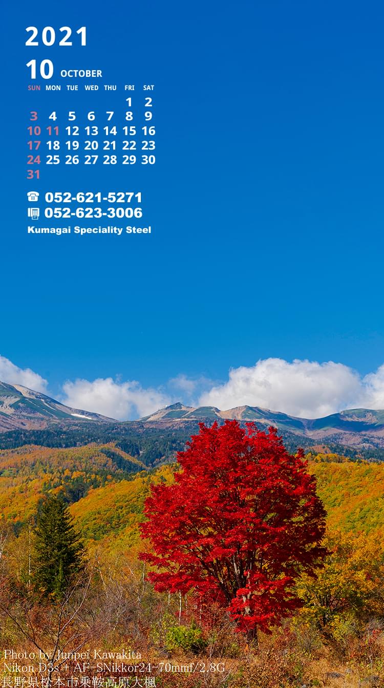 カレンダー 壁紙ダウンロード 創業1913年 鋼板 鋼材の専門商社 クマガイ特殊鋼株式会社