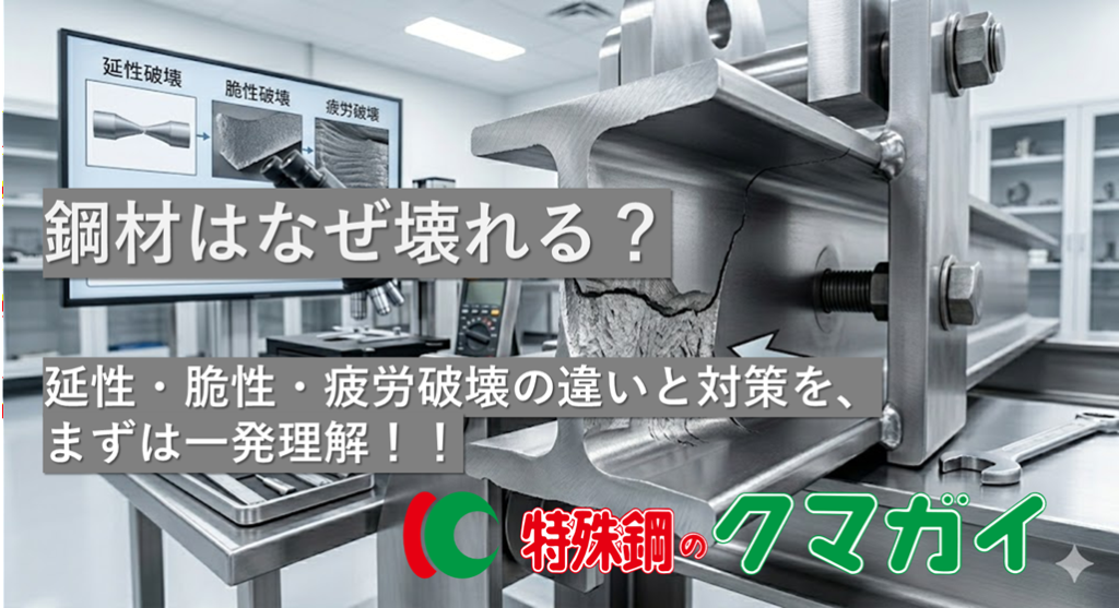 鋼材はなぜ壊れる？延性・脆性・疲労破壊の違いと対策を、まずは一発理解