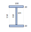 H形鋼 100x150 縦向き